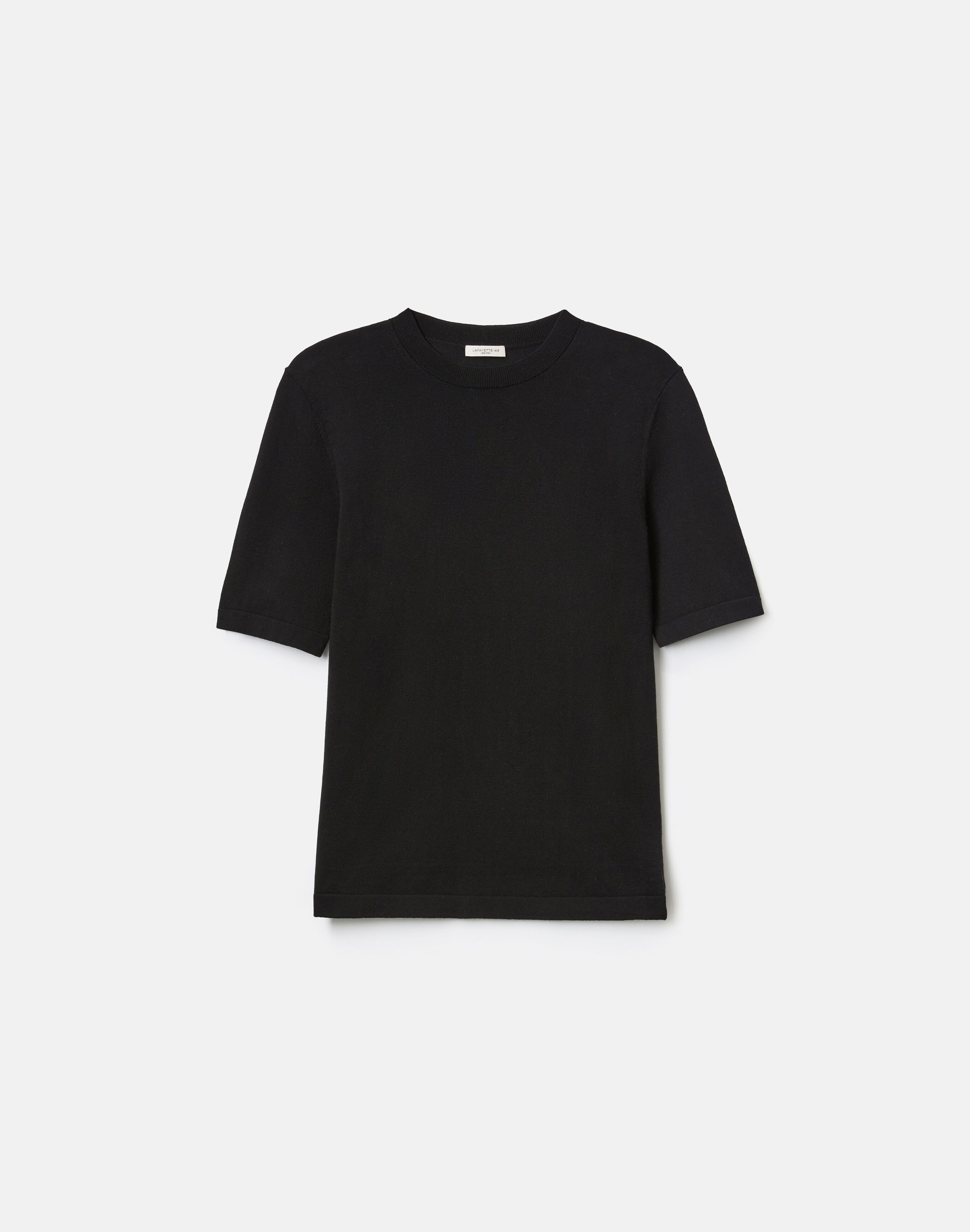 Fine Cotton-Silk Knit T-Shirt