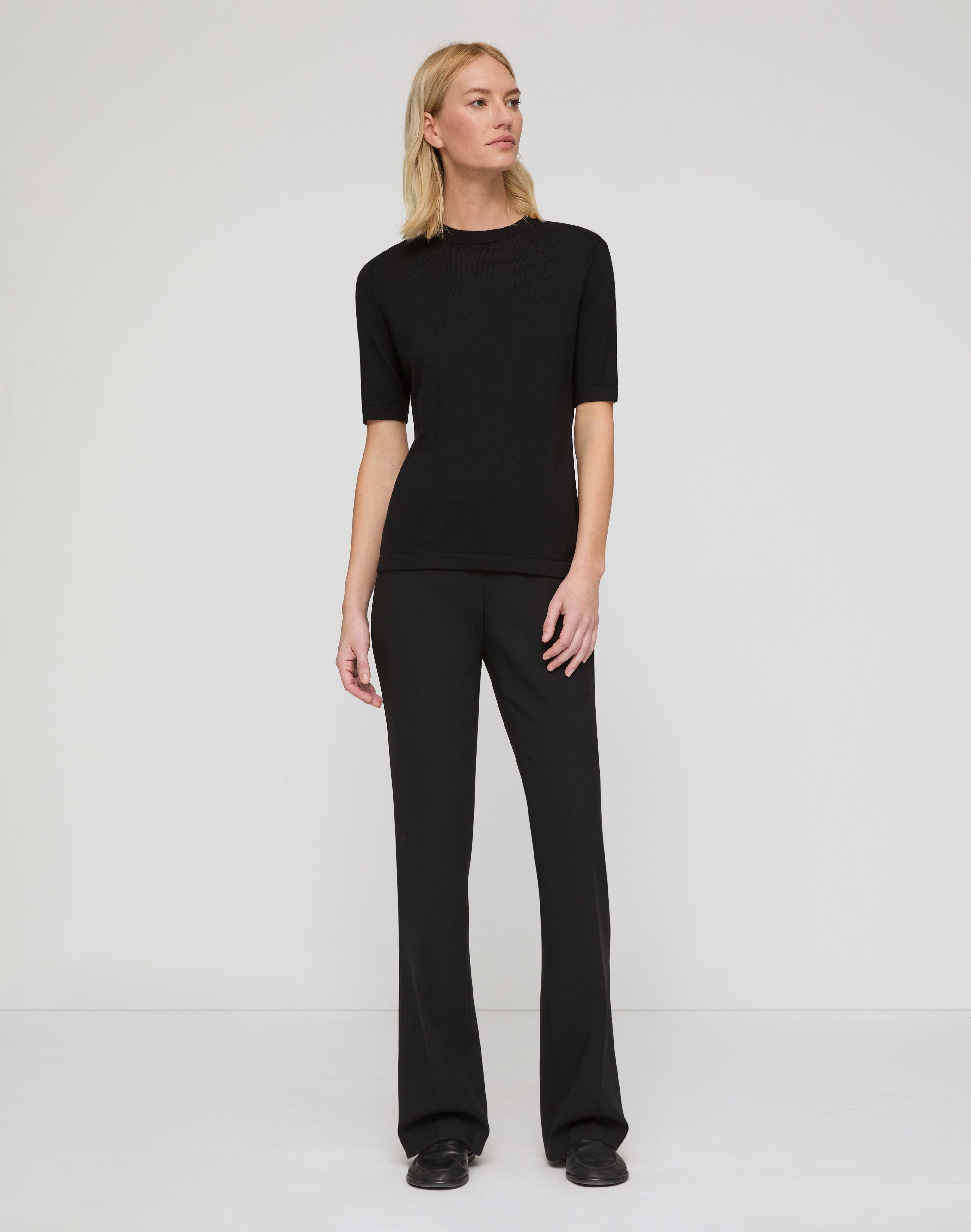 Fine Cotton-Silk Knit T-Shirt