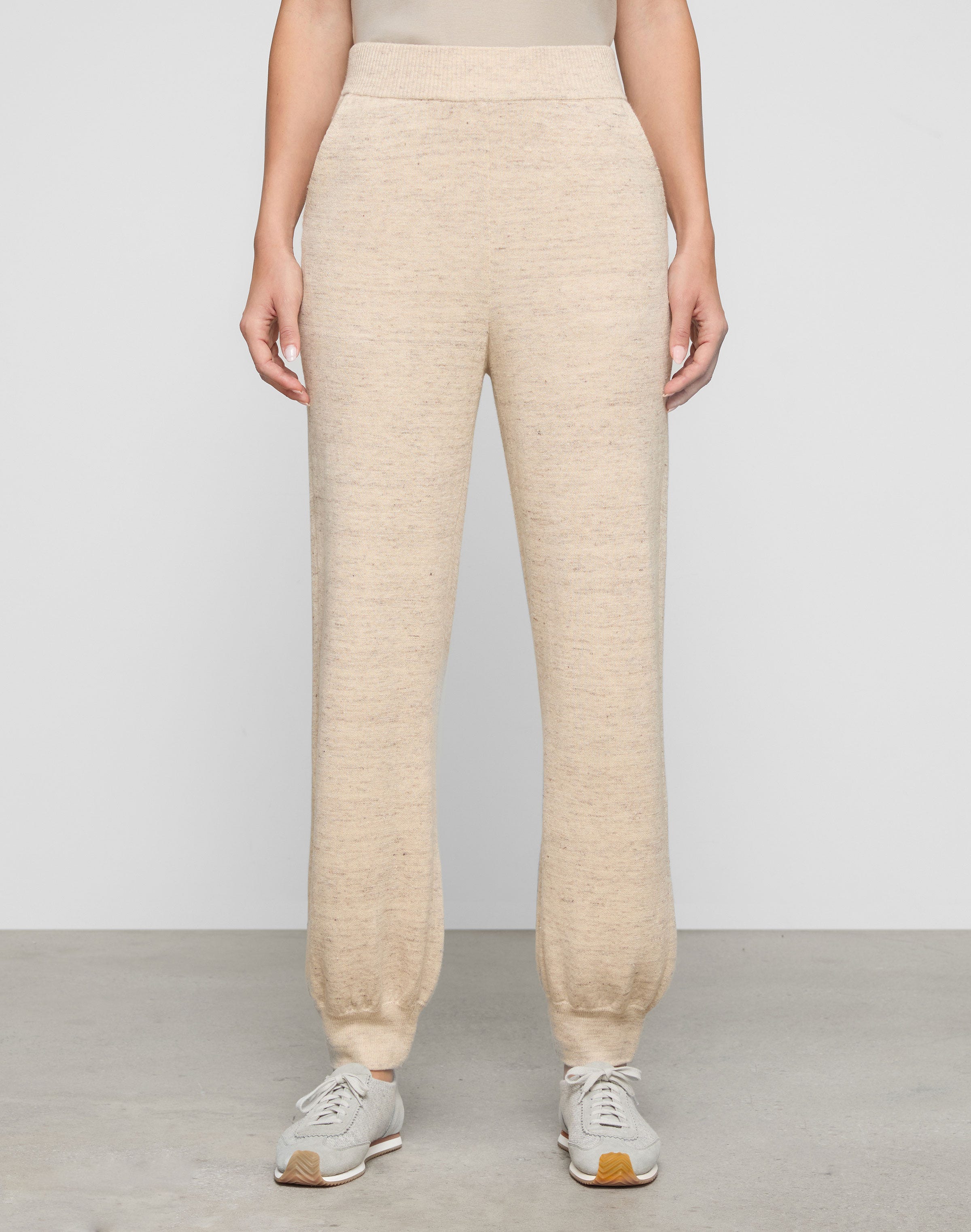 Fine Linen-Cotton Knit Jogger