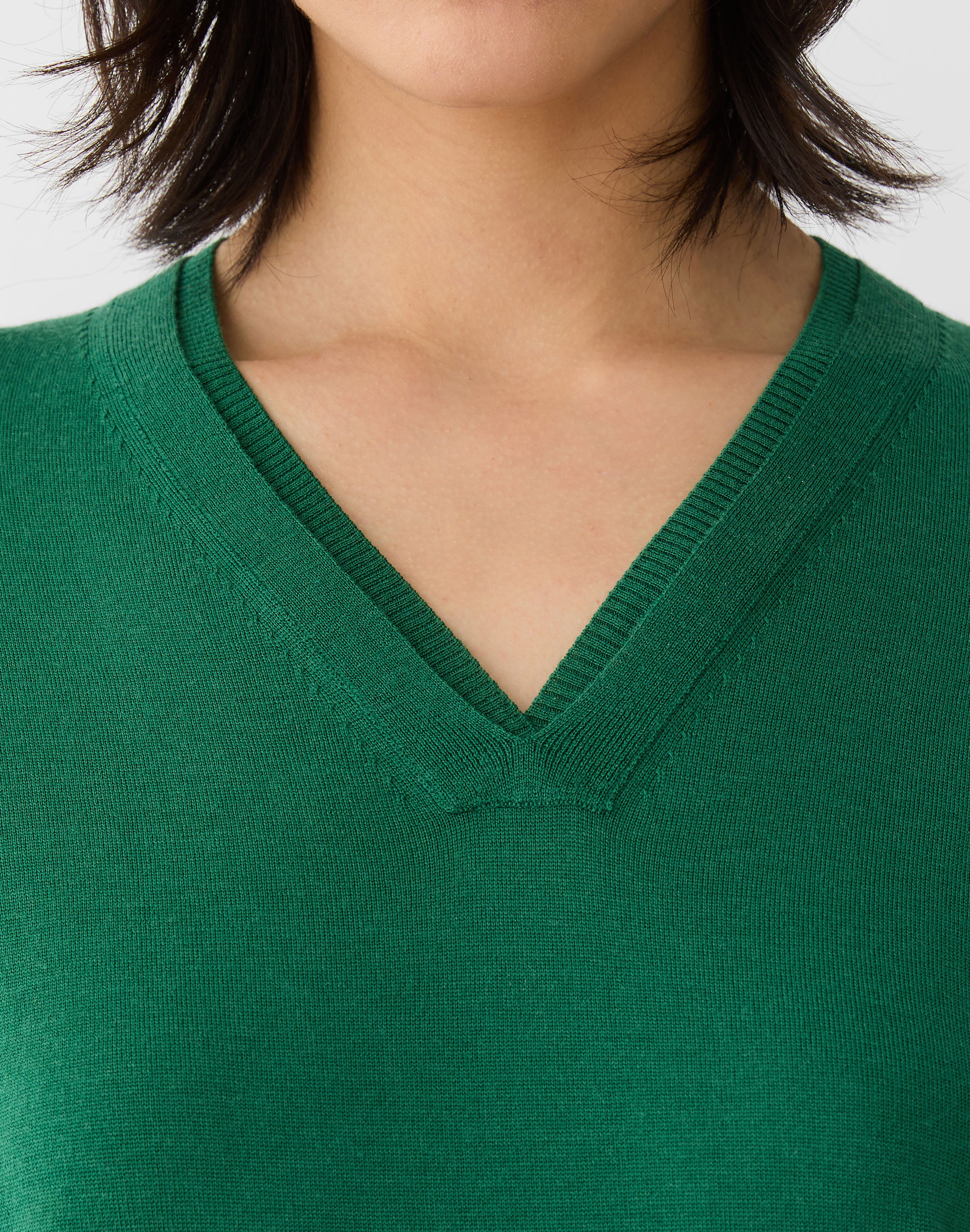 Superfine Merino Wool V-Neck Sweater