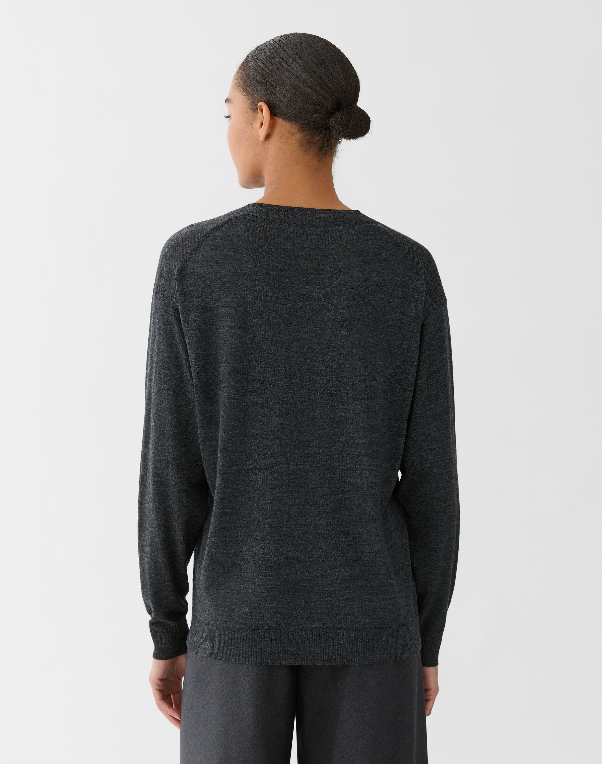 Superfine Merino Wool V-Neck Sweater