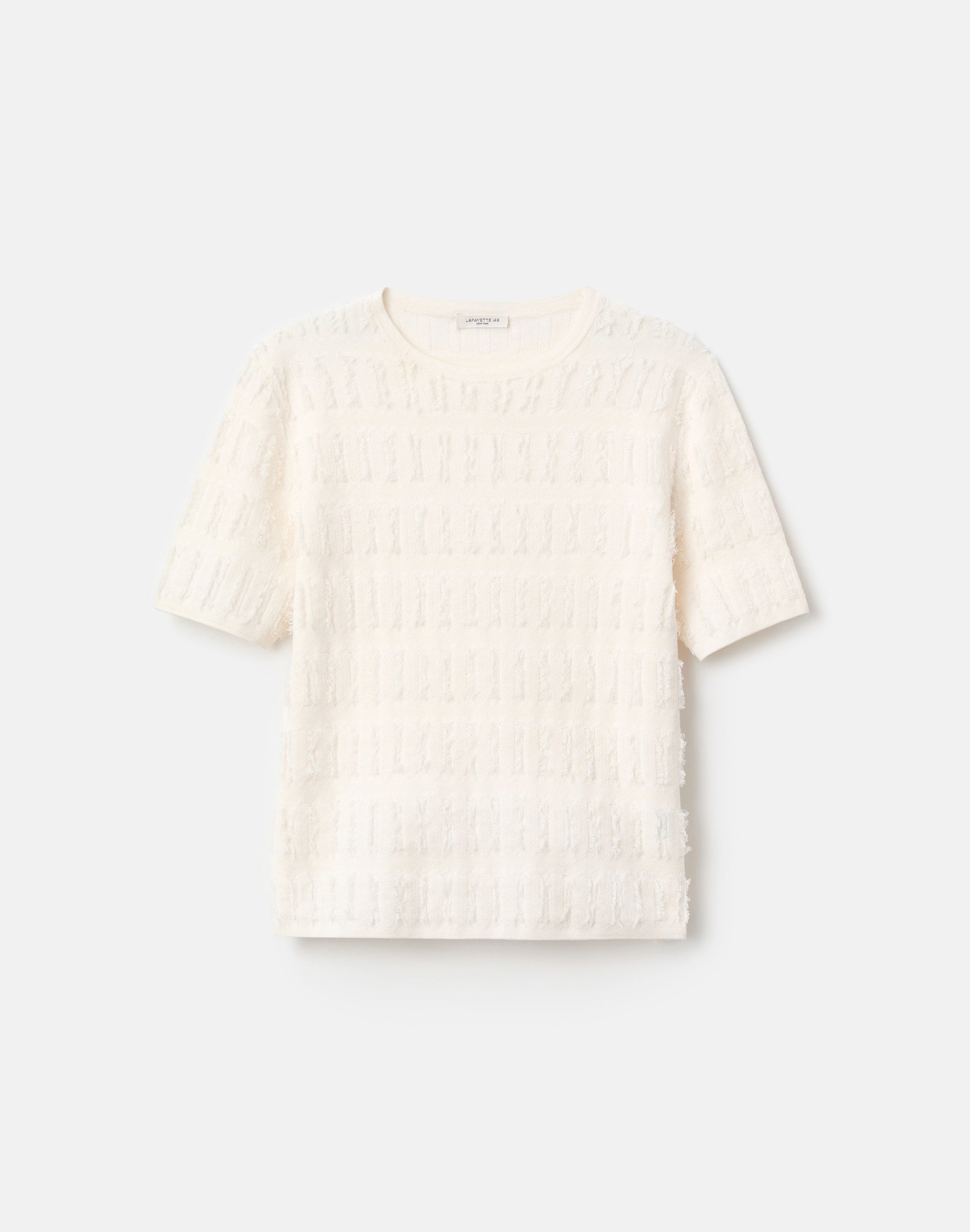 Finespun Voile Fringed Jacquard Sweater