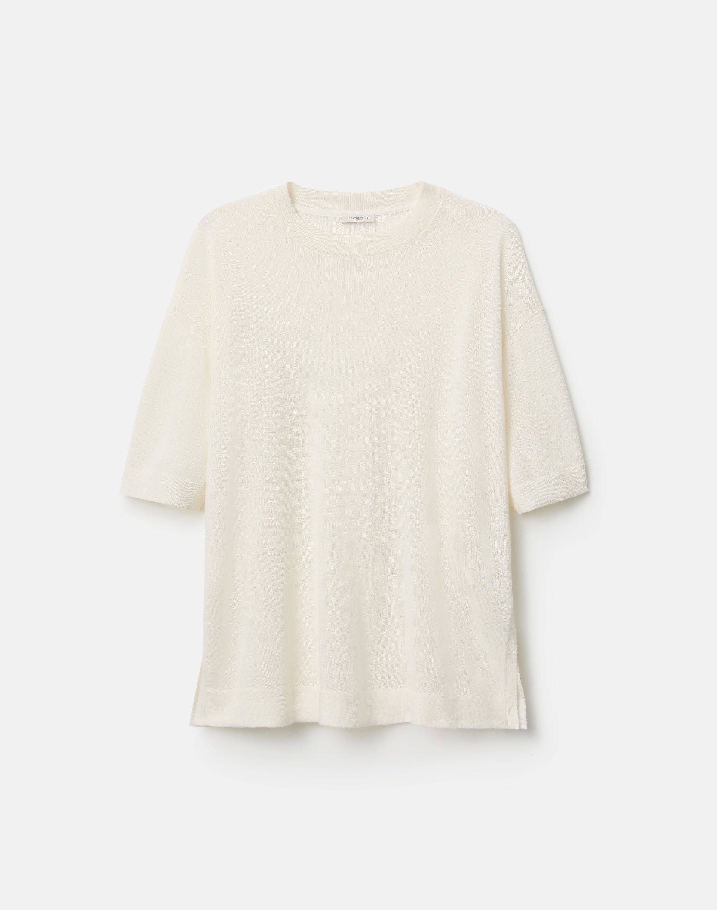 Cashmere-Linen Knit T-Shirt