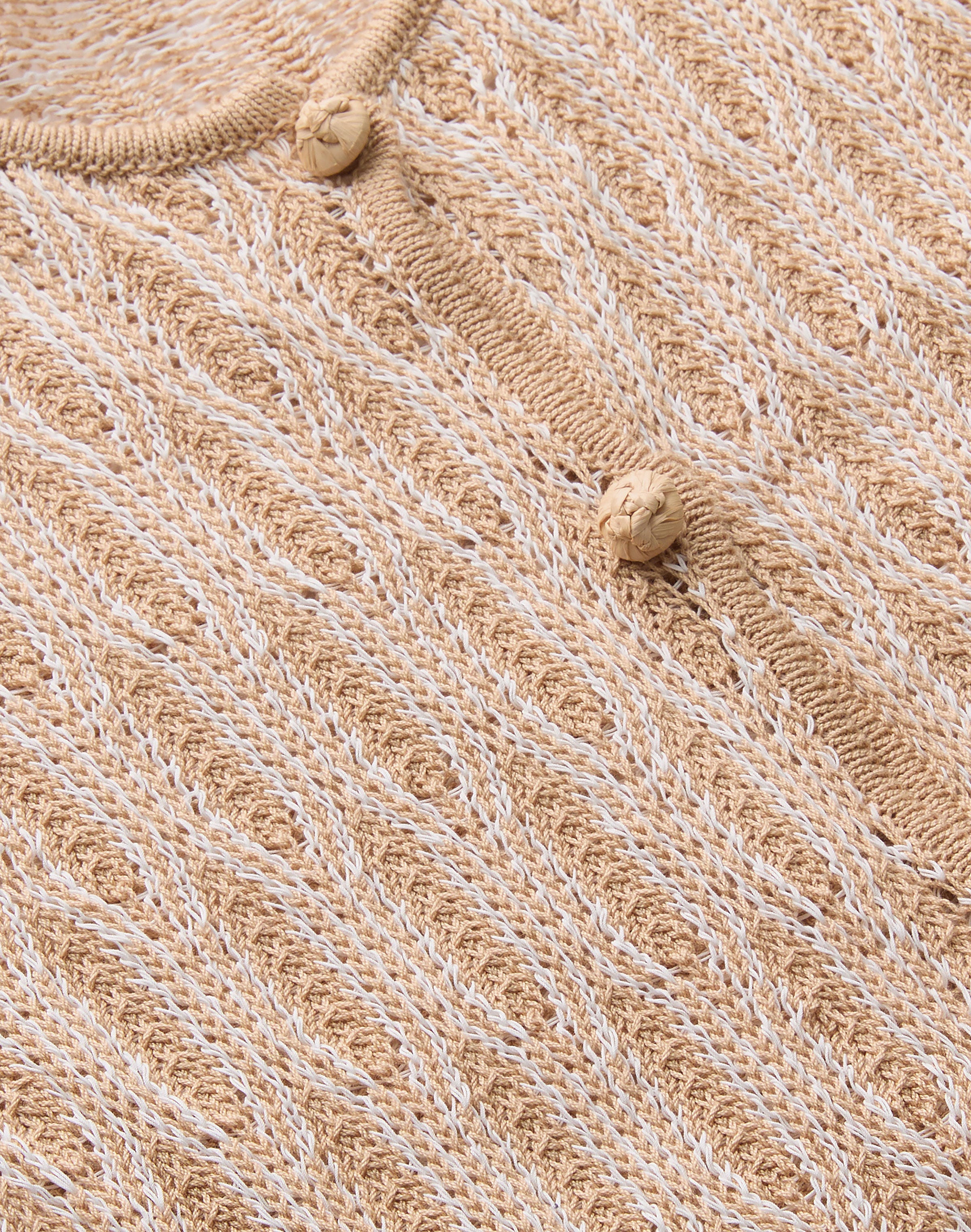 Fine Cotton Rope Lace Stitch Cardigan