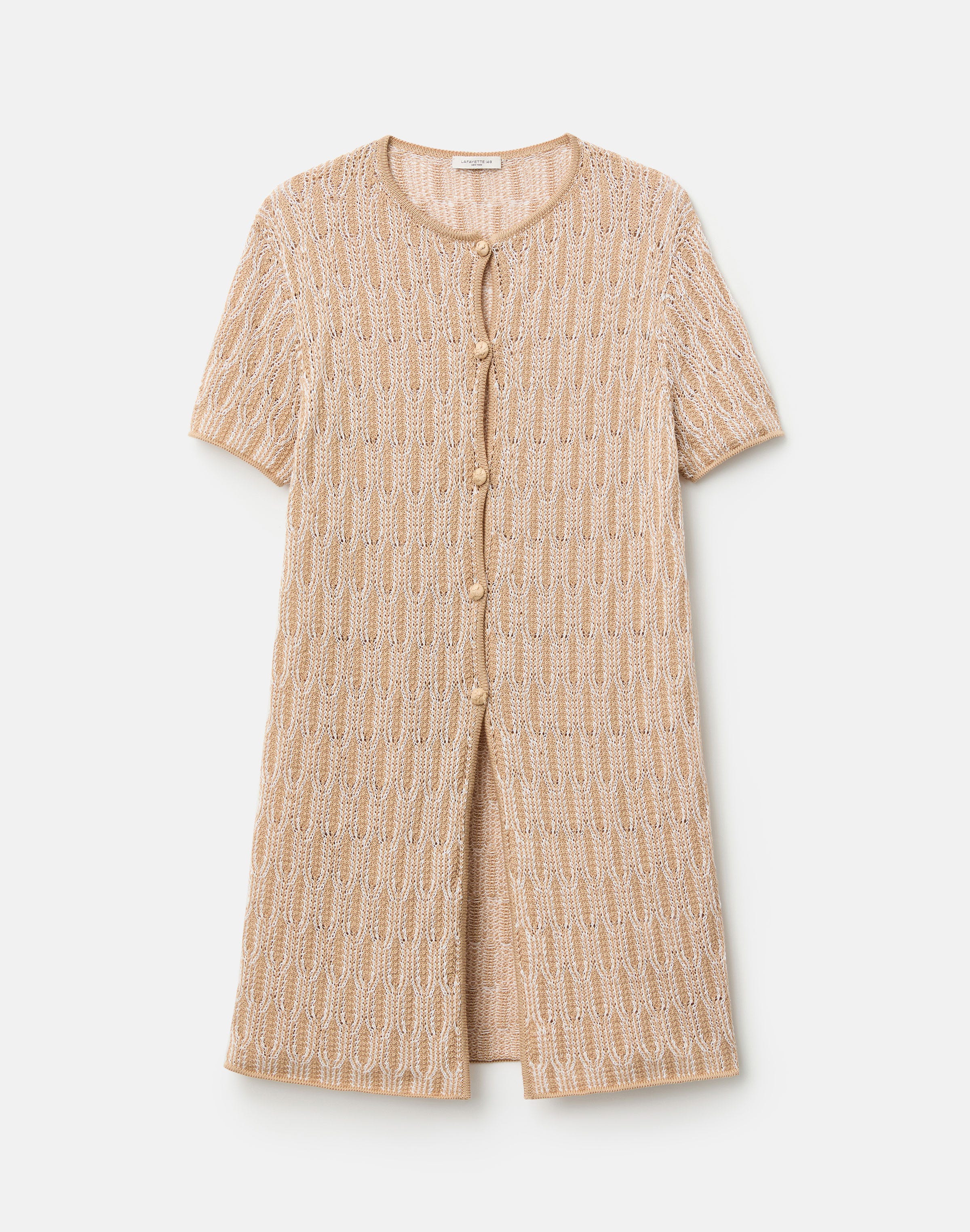 Fine Cotton Rope Lace Stitch Cardigan