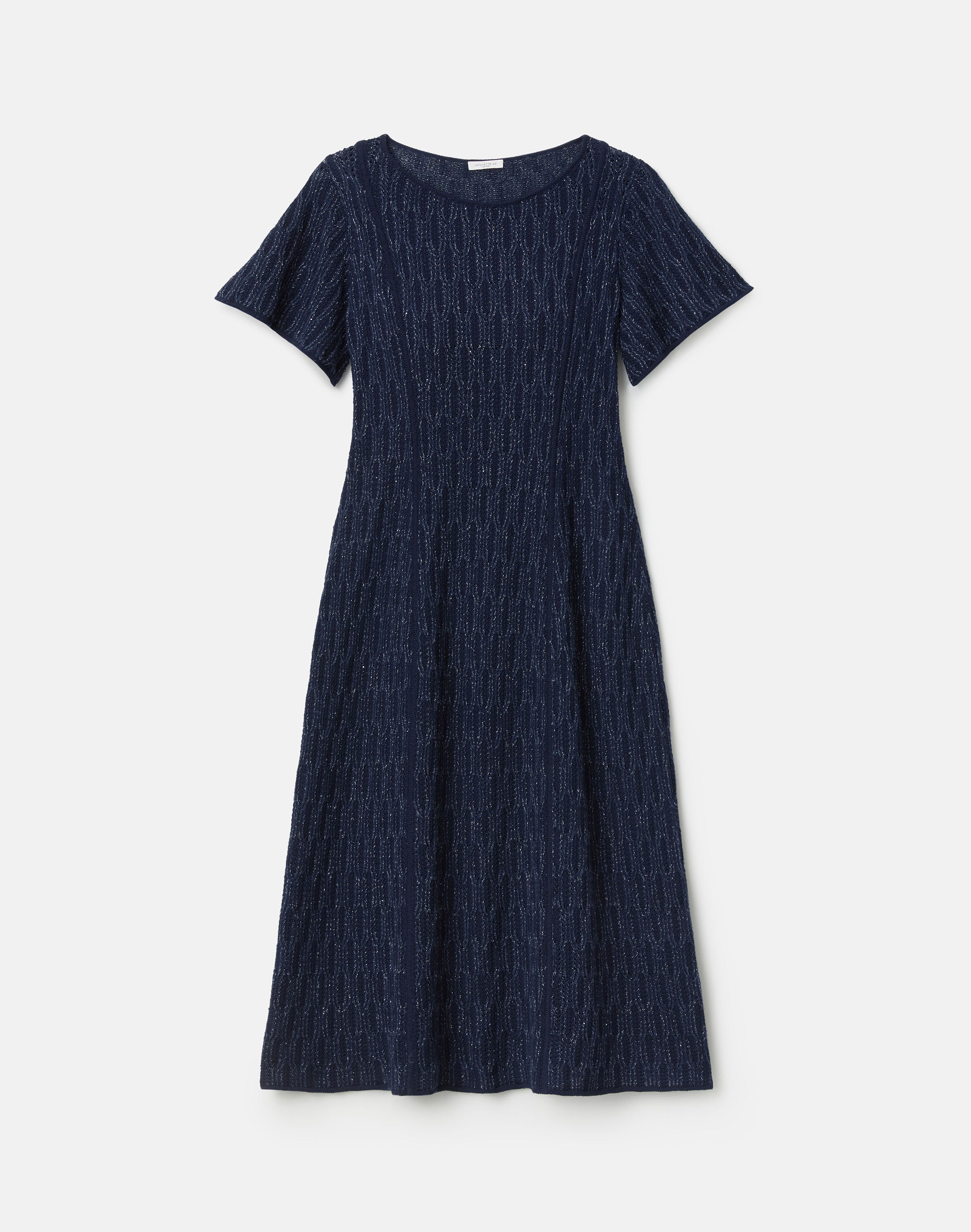 Fine Cotton Rope Sequined Lace Stitch Dress