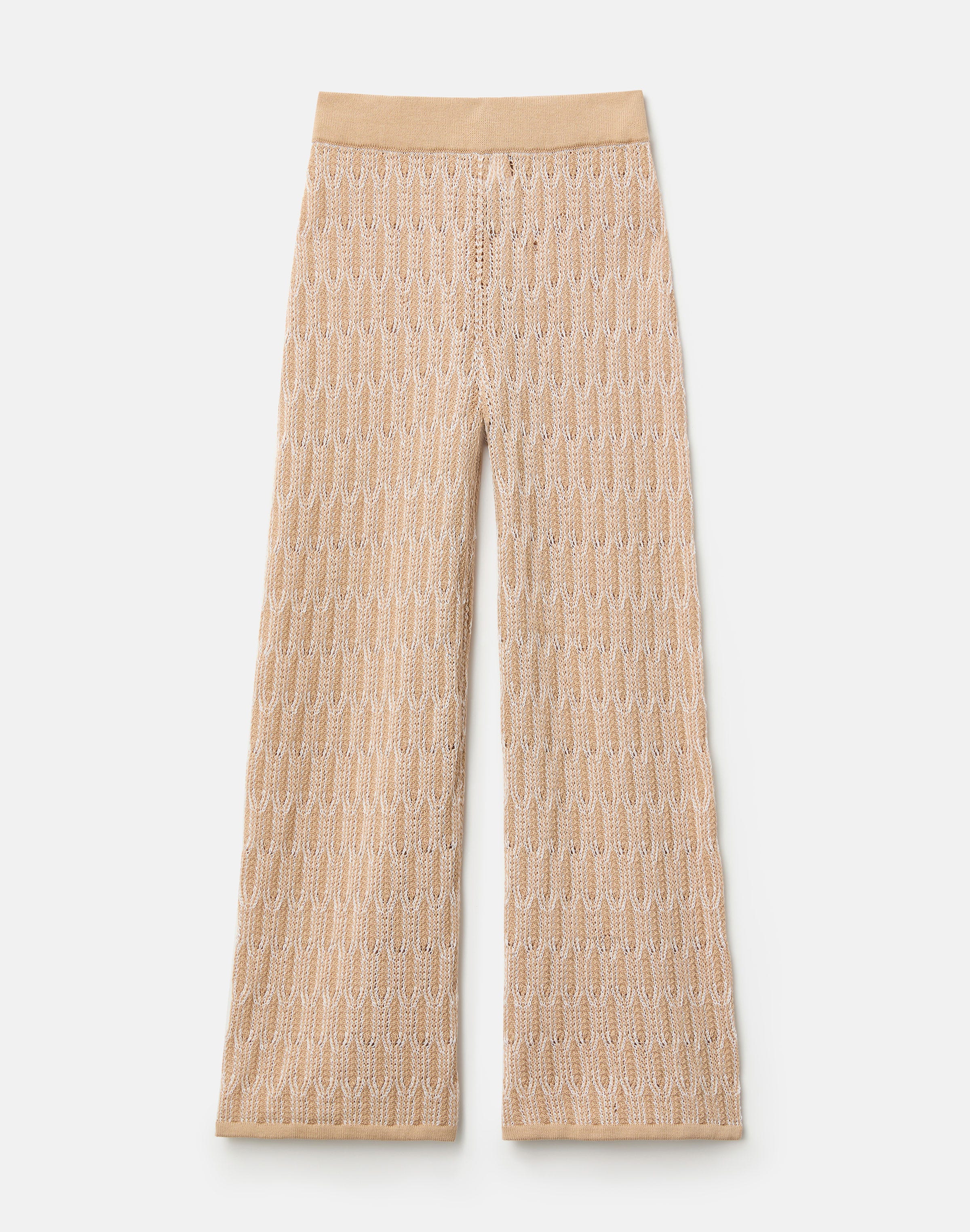 Fine Cotton Rope Lace Stitch Ankle Pant