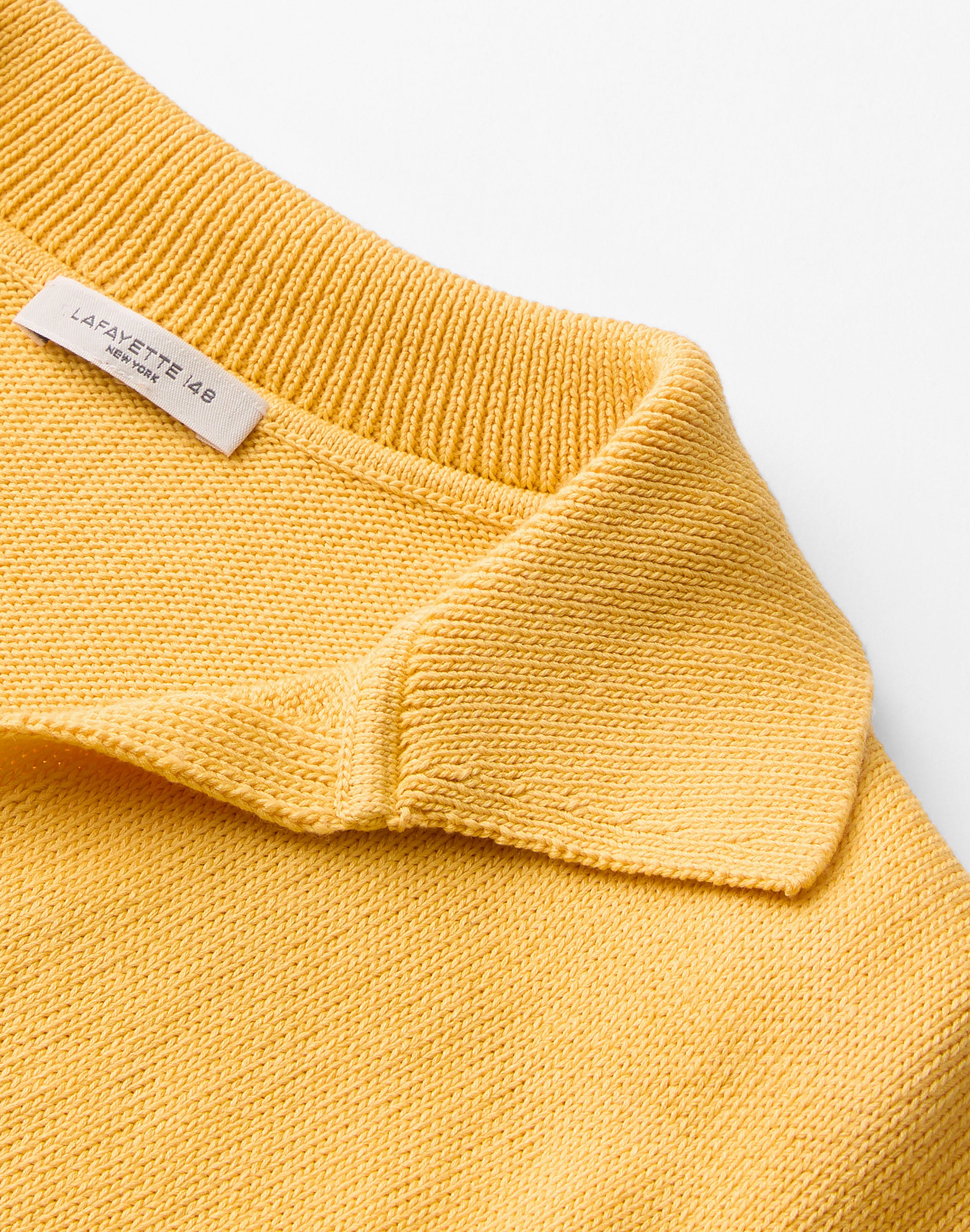 Cotton-Silk Short Sleeve Polo Sweater