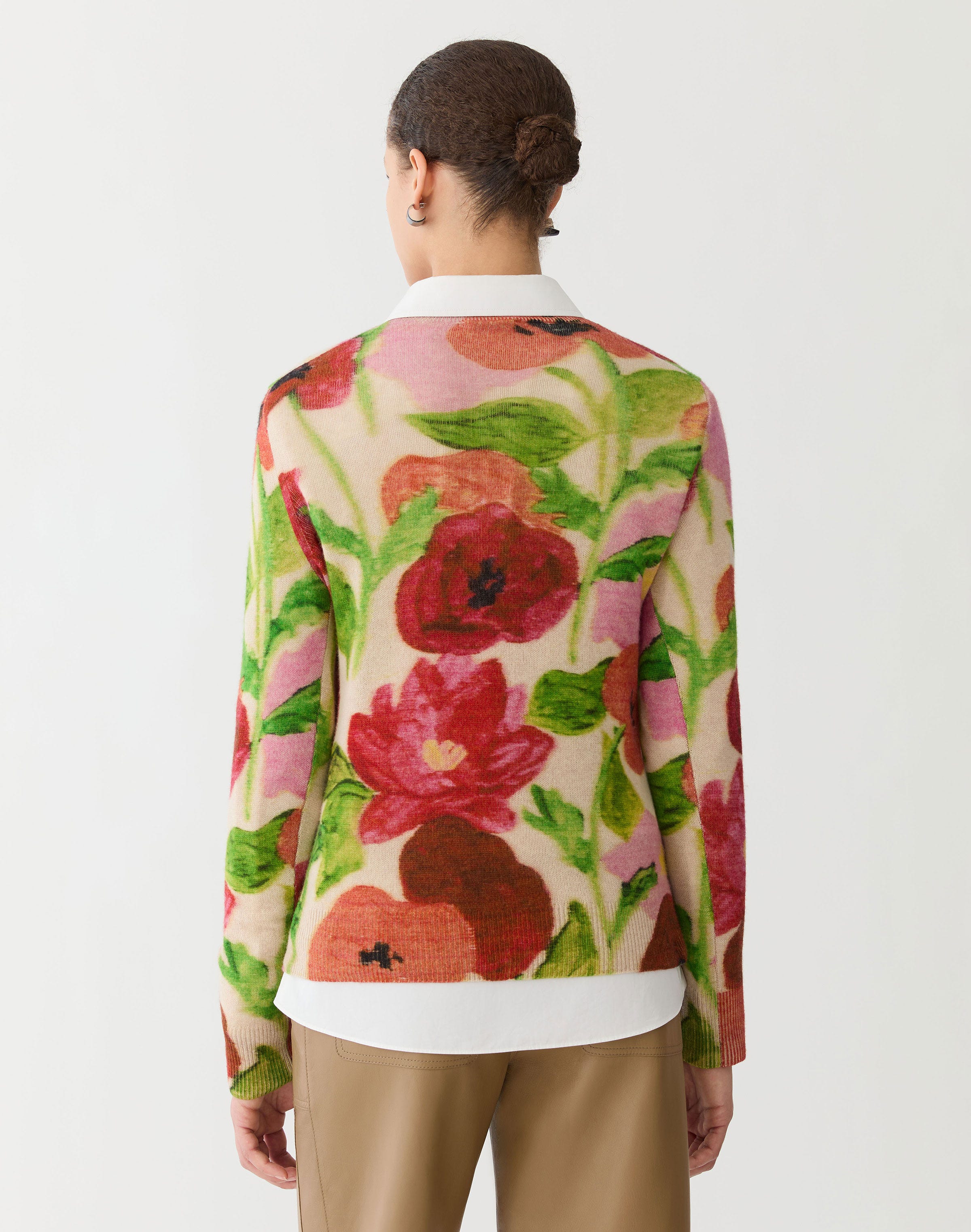 Blossom Print Cashmere Sweater