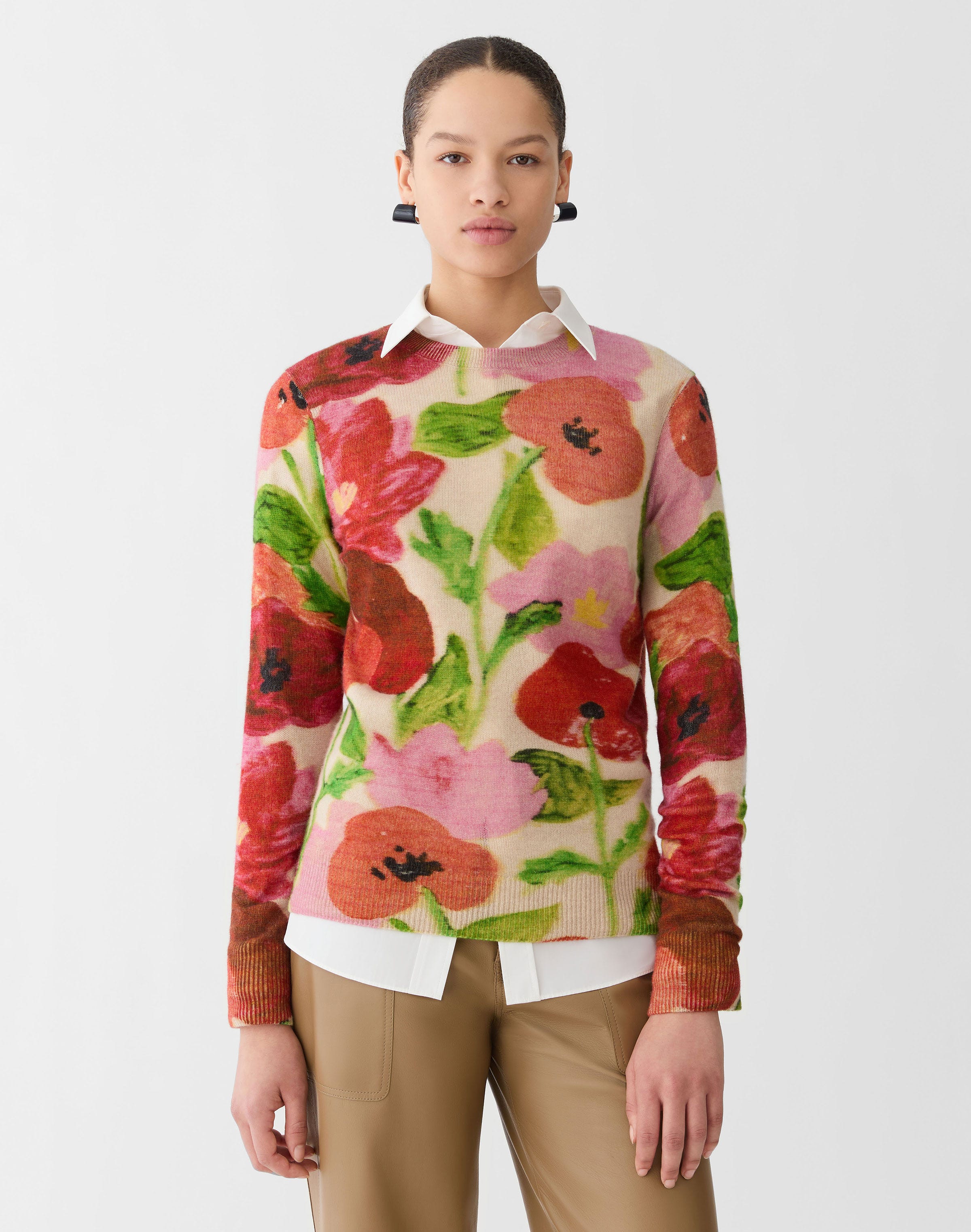Blossom Print Cashmere Sweater
