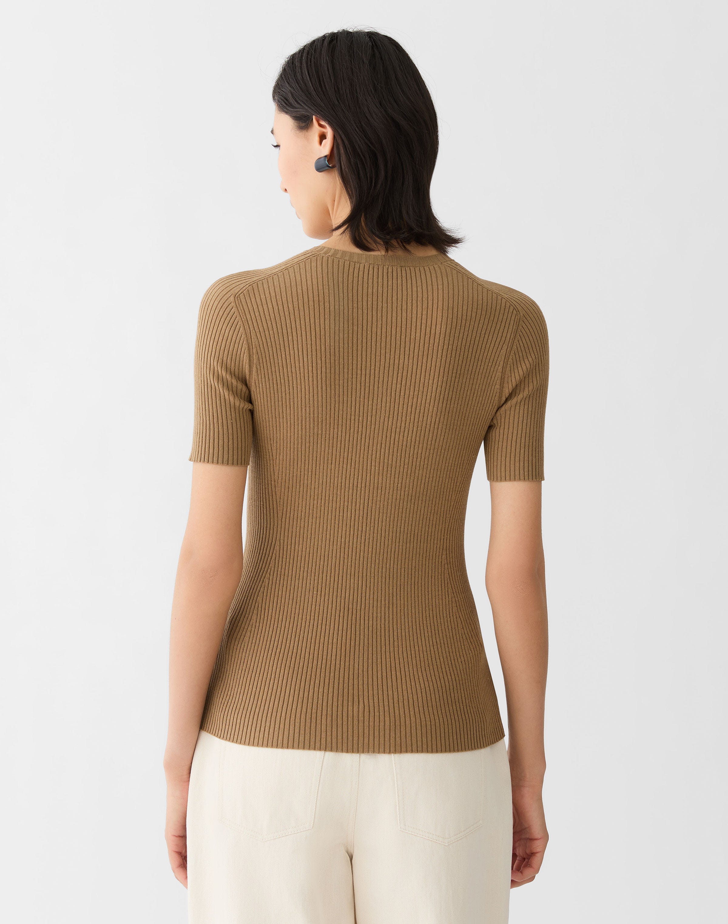 Finespun Voile Ribbed Henely Tee
