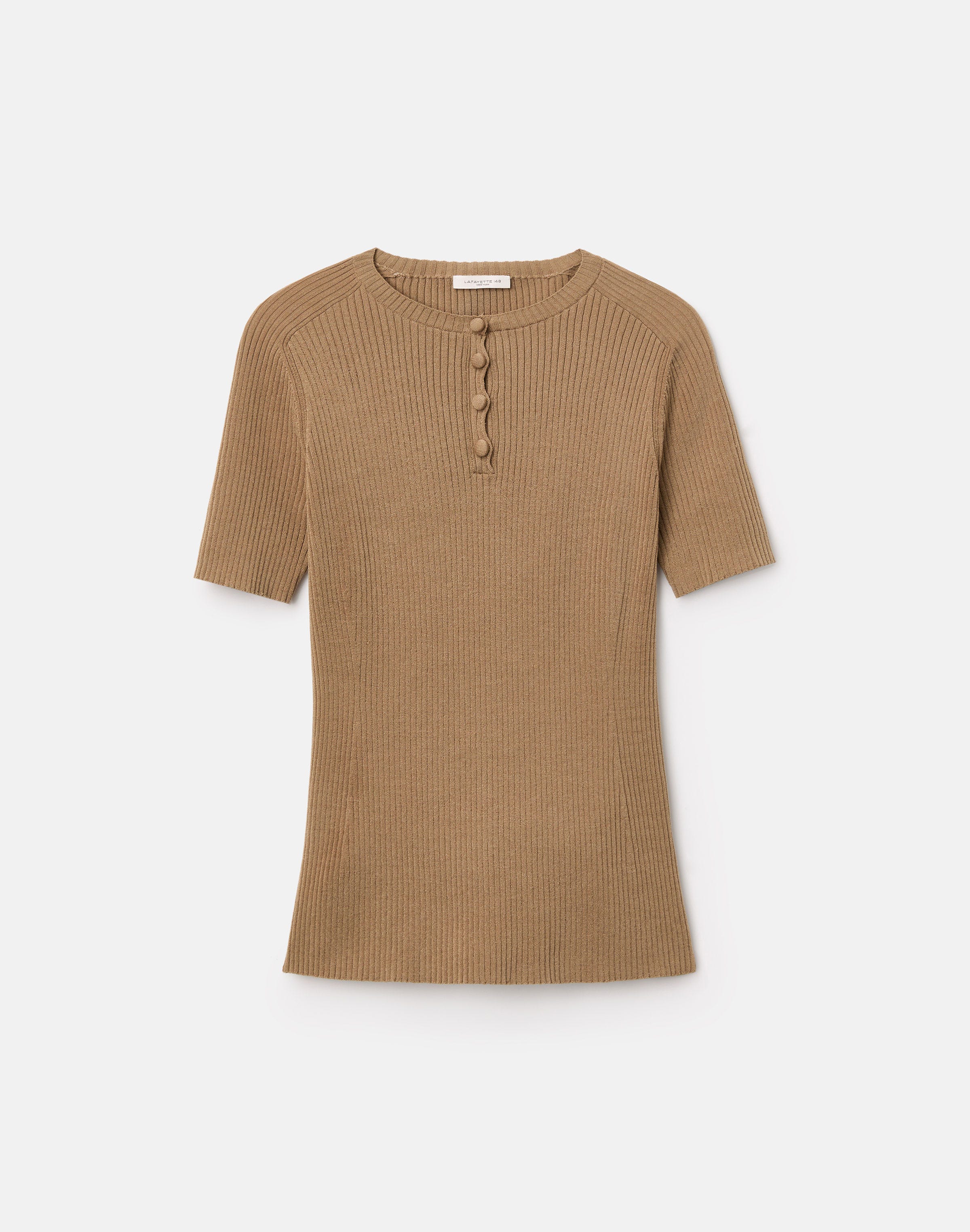 Finespun Voile Ribbed Henely Tee