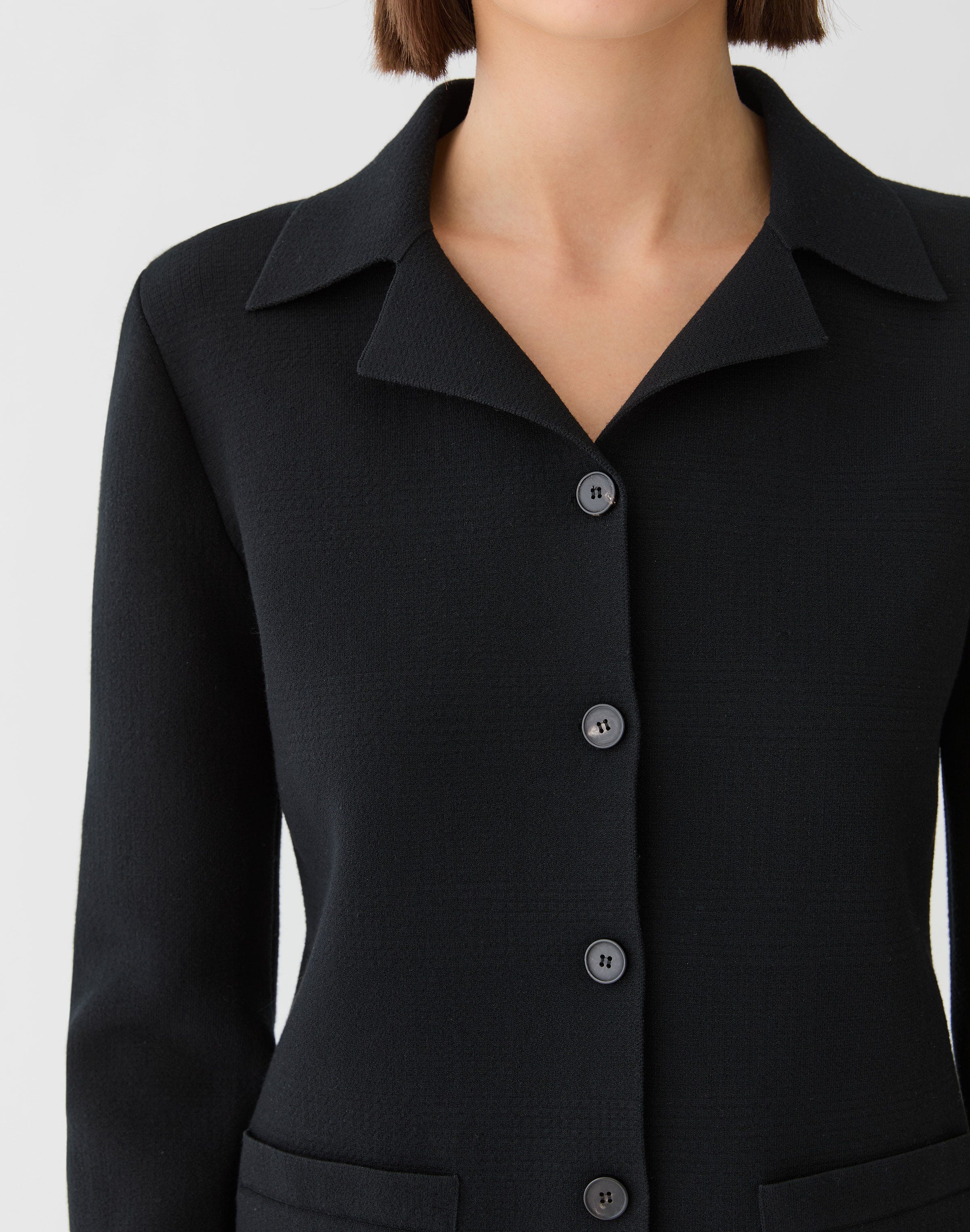 Responsible Matte Crepe Knit Blazer