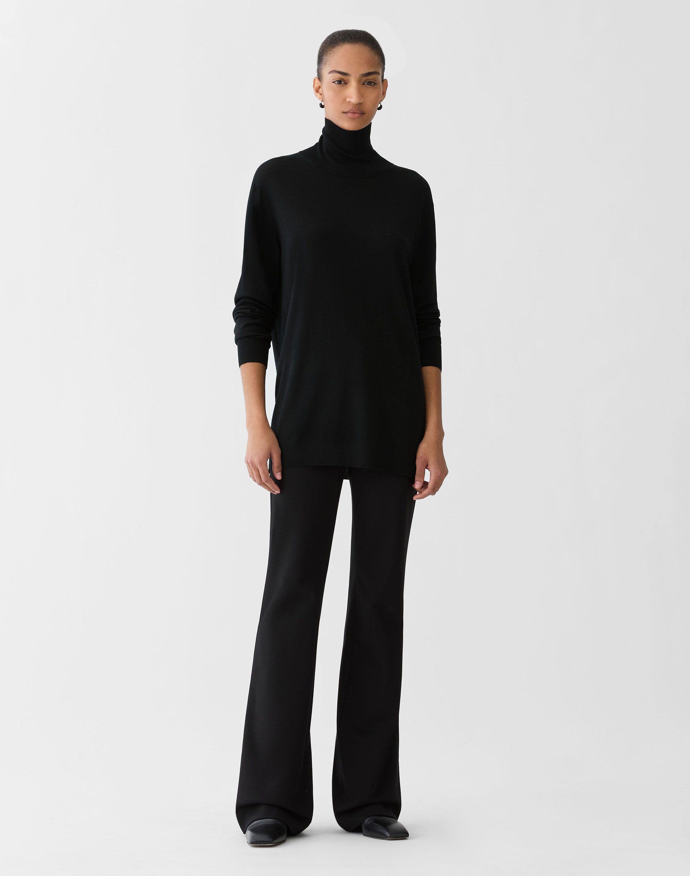 Superfine Merino Wool Stand Collar Sweater