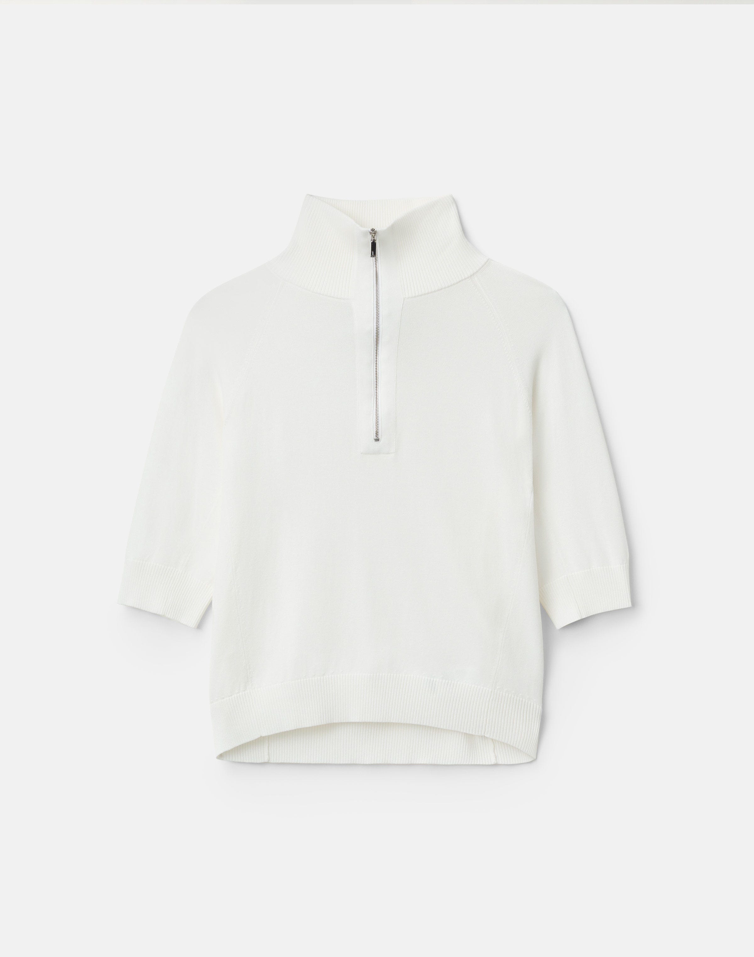 Responsible Matte Crepe Half Zip Sweater
