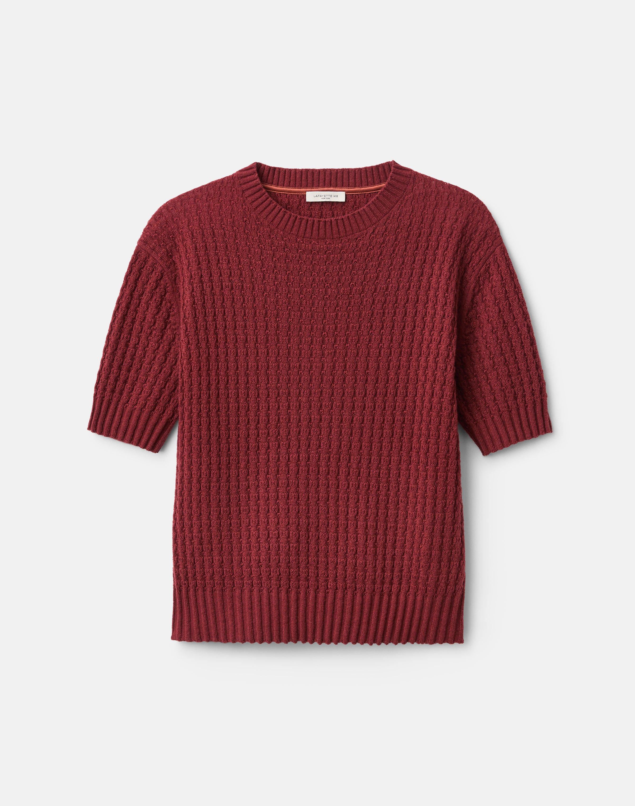 Cashmere Mixed Stitch Crewneck Sweater