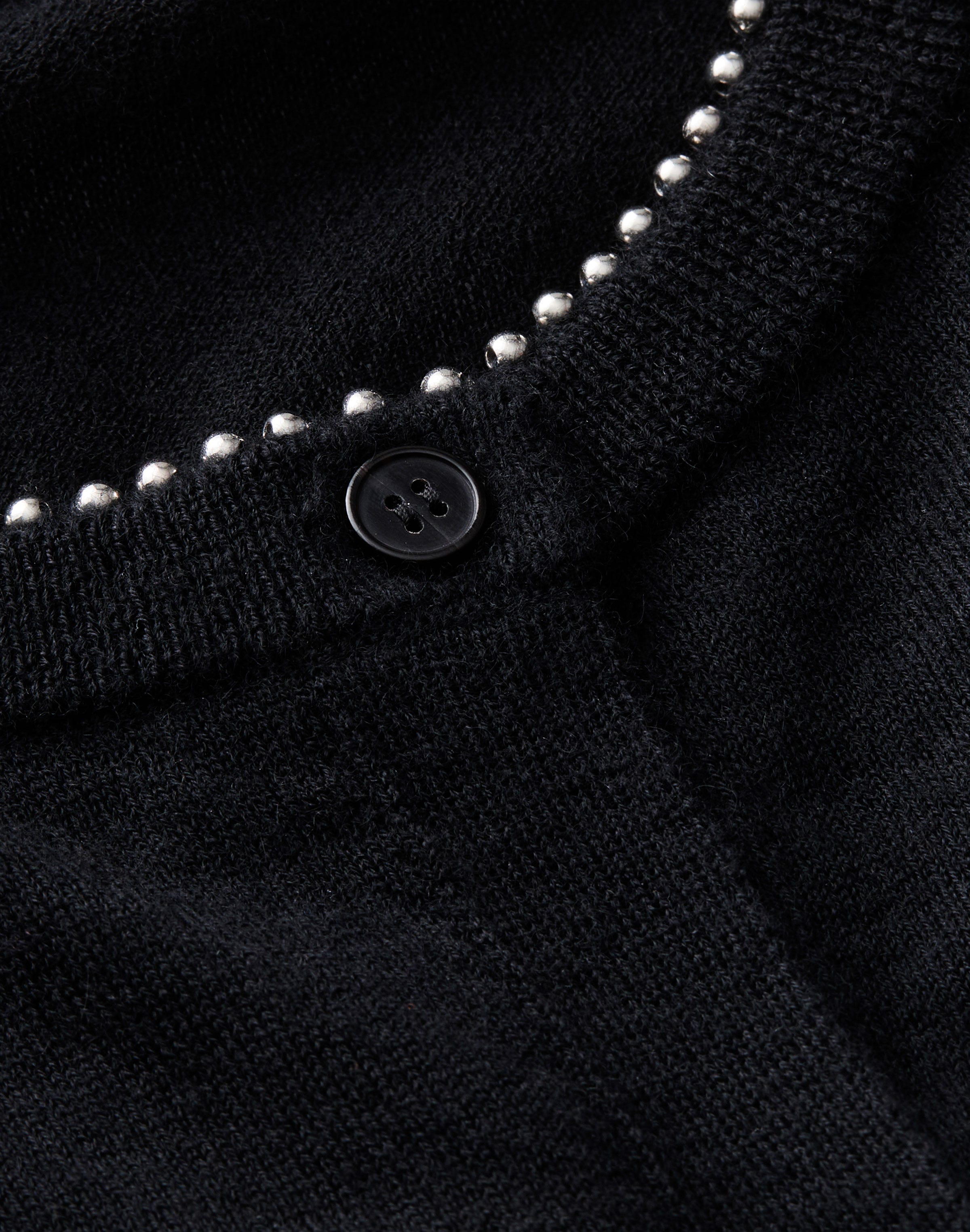 Fine Gauge Cashmere Hand Beaded Cardigan