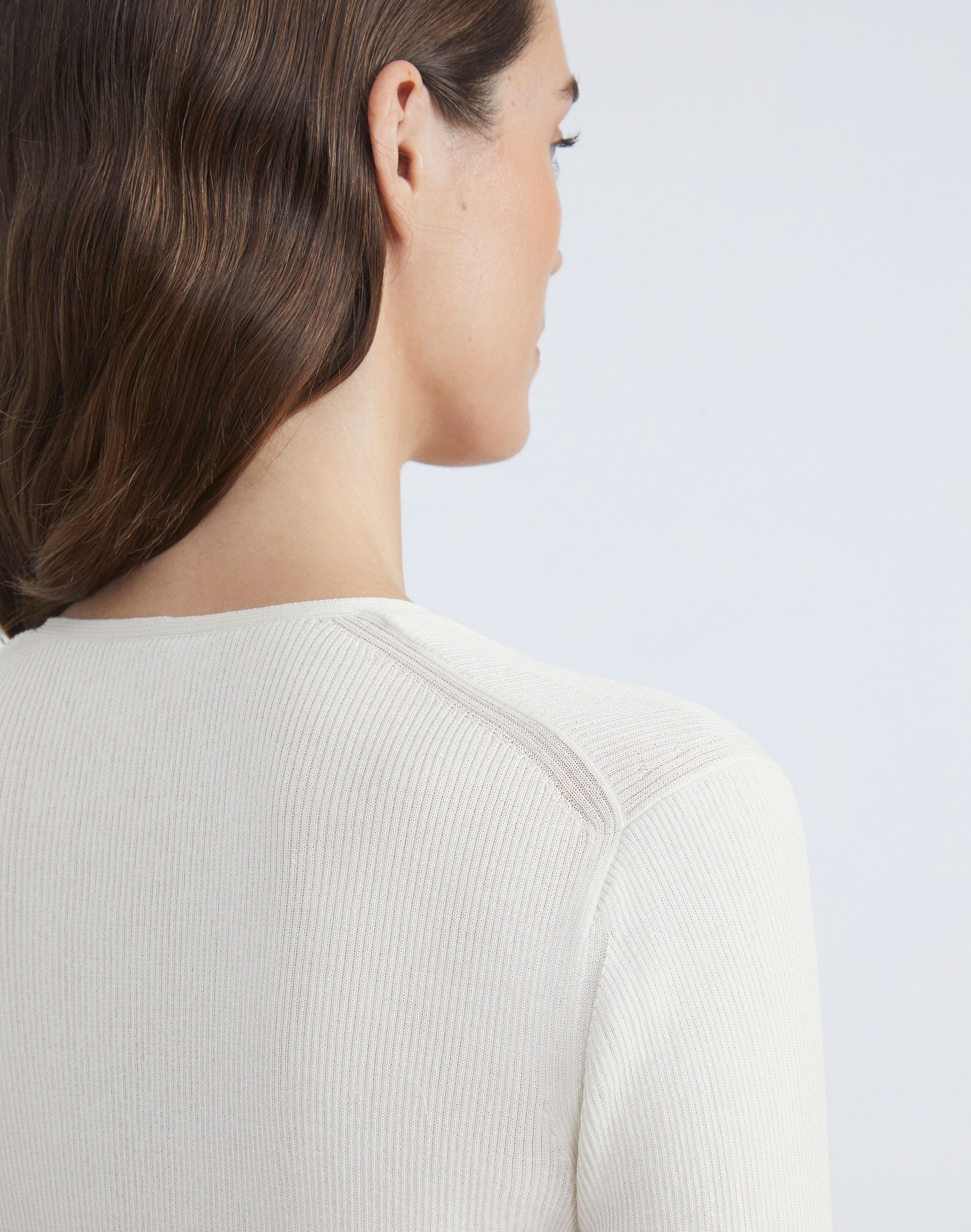 Finespun Voile Open-Front Cropped Cardigan