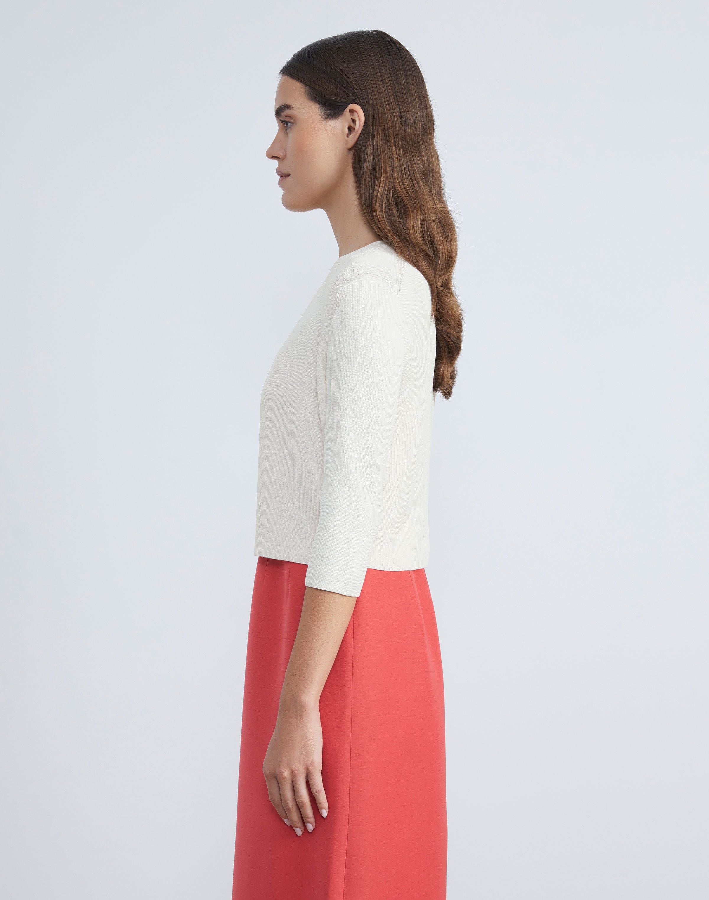 Finespun Voile Open-Front Cropped Cardigan