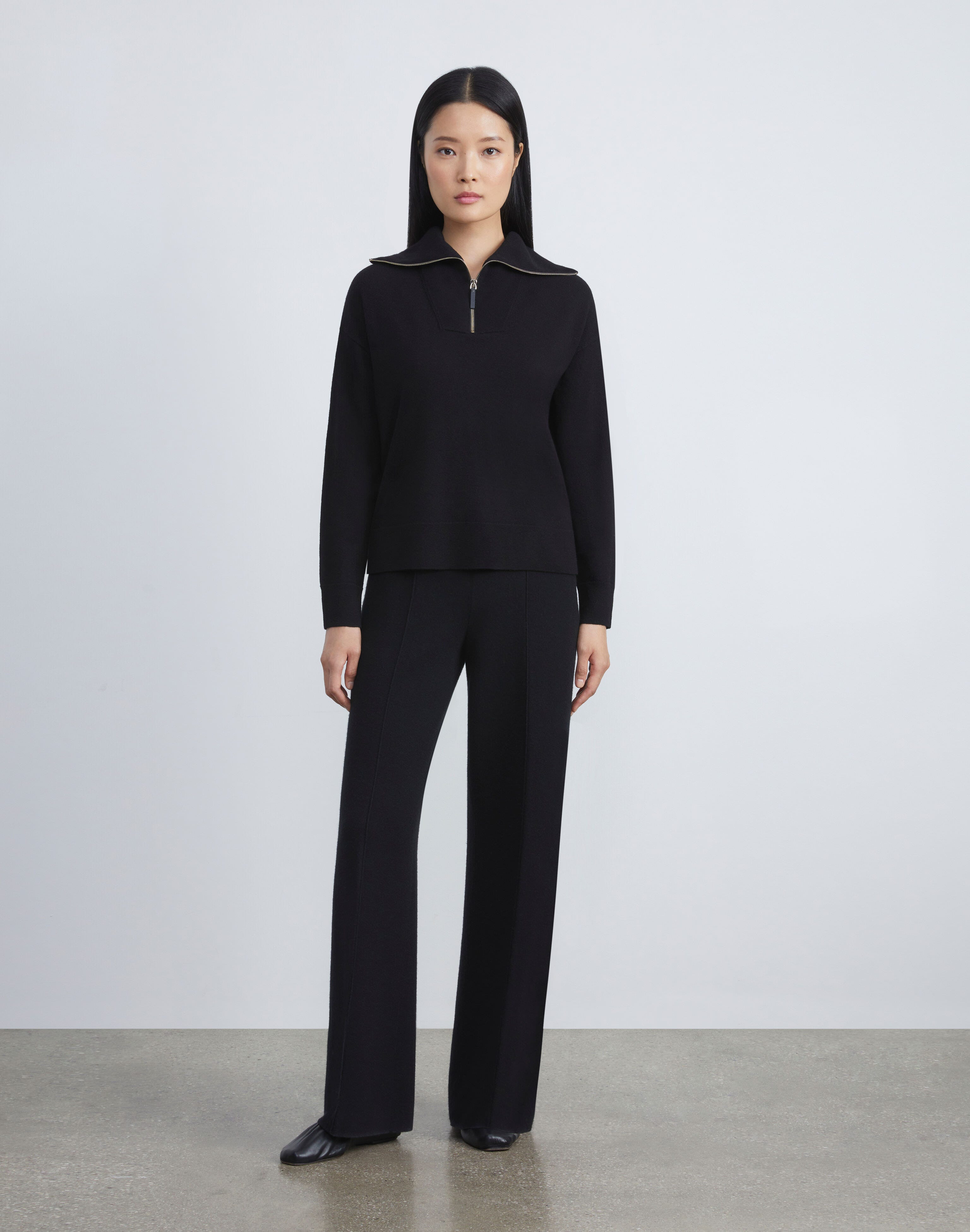 Cashmere-Silk Double Knit Pant